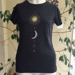 AEROPOSTALE Sun & Moon Grey Short Sleeve Tee